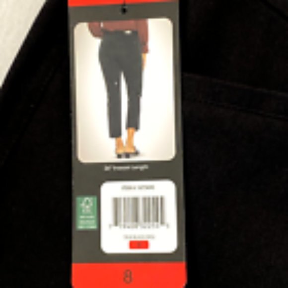 Banana Republic Slim Straight Cropped Pant Slacks Womens Stretch Black - Picture 6 of 9